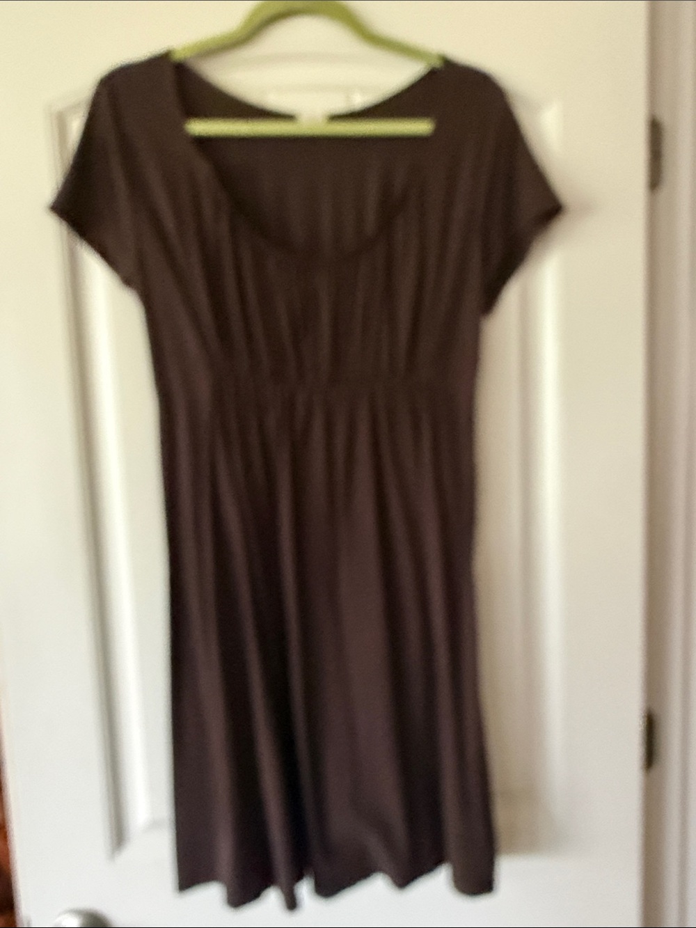 J. Crew Brown Scoop-Neck Midi Dress